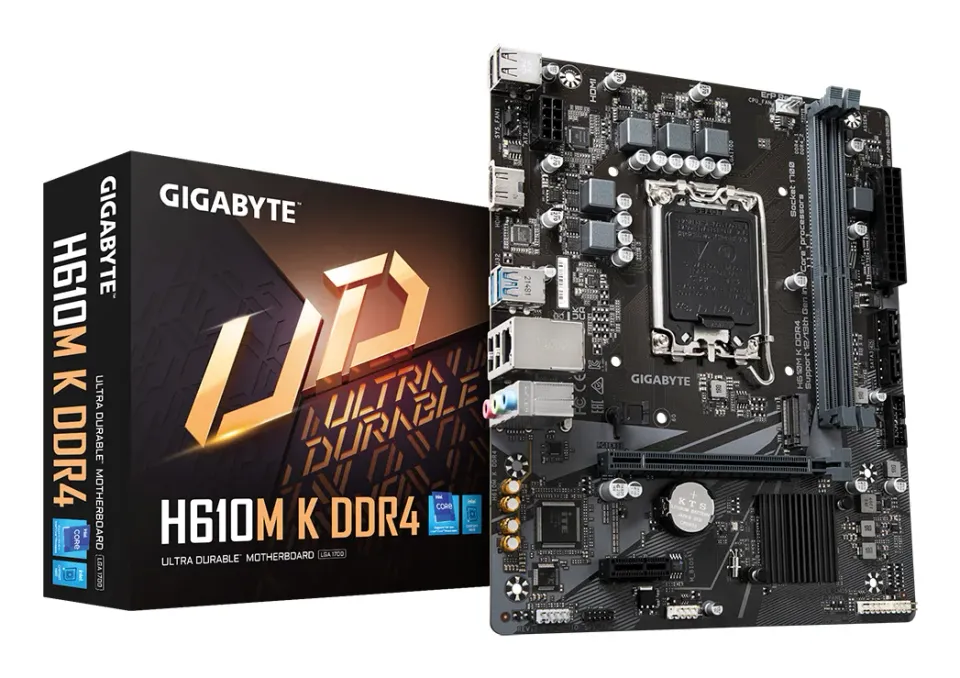 GIGABYTE MB Sc LGA1700 H610M K DDR4, Intel H610, 1xHDMI