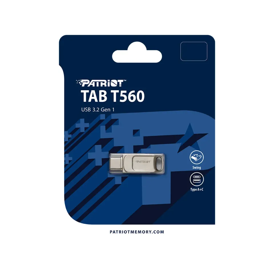 Patriot TAB T560/32GB/USB 3.2/USB-A + USB-C/Stříbrná