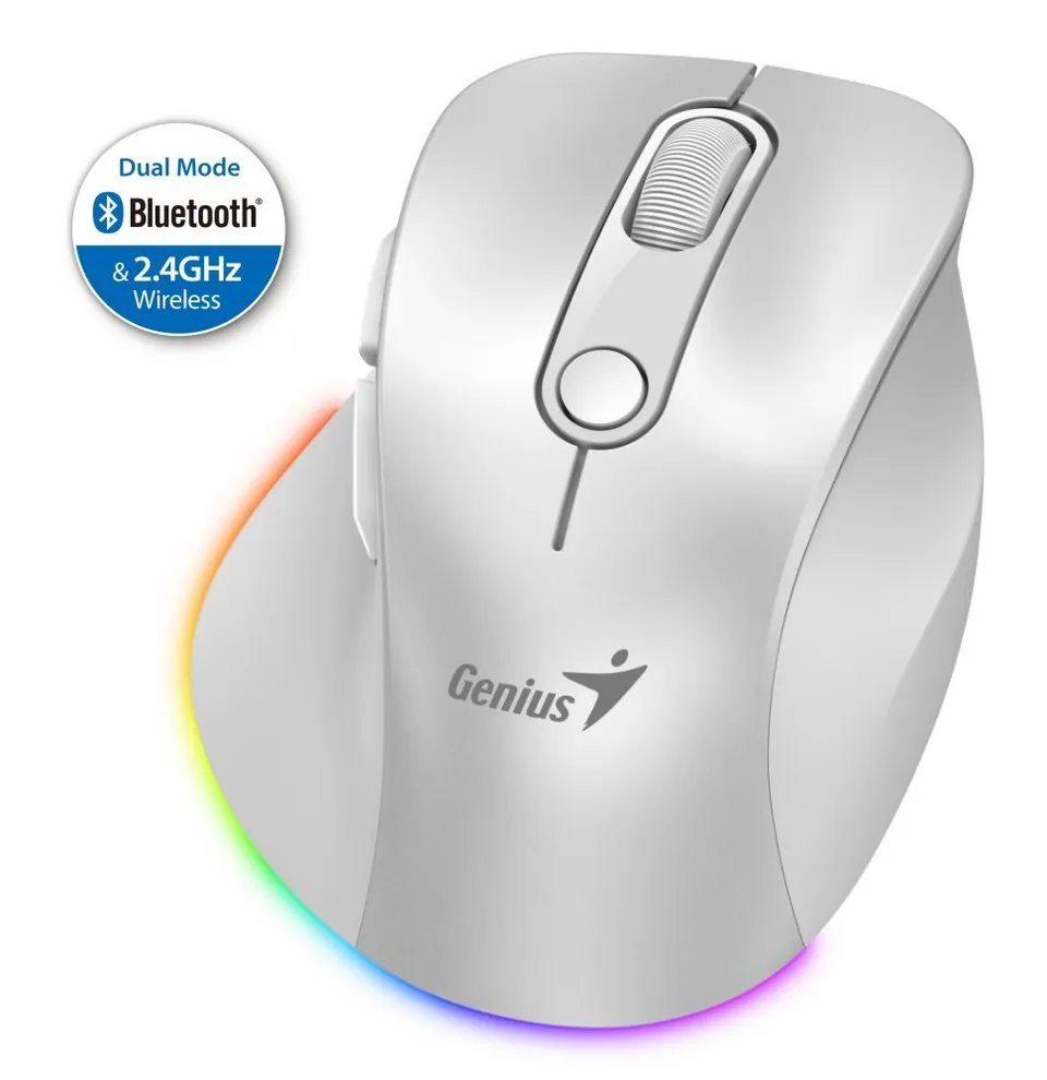 Genius Ergo 9000S Pro Myš, bezdrátová, optická, 2400DPI, 6 tlačítek, BT, 2,4GHz, (31030039400)