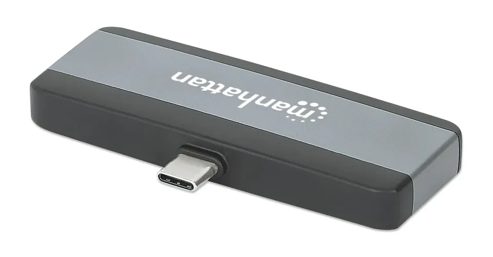 MANHATTAN Dokovací stanice USB-C 4v1, 1xHDMI, 1xUSB-C, 1xUSB, 1x3.5mm, šedá