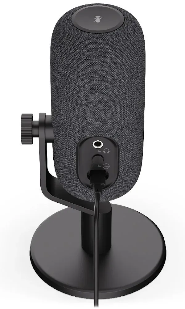 Krux mikrofon Empy / stolní mikrofon / RGB / 4 směrové charakteristiky / 3,5mm jack / USB-C / černý