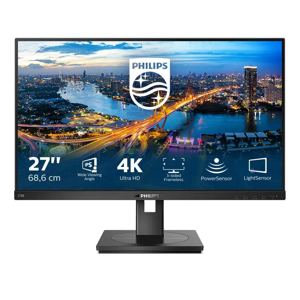 Philips LCD 278B1 27" IPS 4K/3840x2160@60Hz/4ms/350cd/2xHDMI/DP/4xUSB/Repro/Pivo