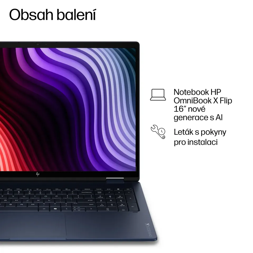 NTB HP OmniBook X Flip NG AI PC 16-cc0000ncx,Ryzen AI 5 430 (4C) 50 NPU TOPs,50 TOPS,16.0" 2K,16GB,512GB SSD,Win11,2Y