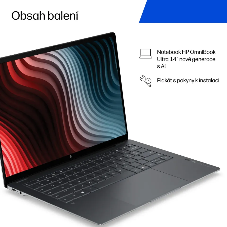 NTB HP OmniBook Ultra NG AI PC 14-kd0073ncx,Ultra 7 356H (16C) 50 NPU TOPs,50 TOPS,14.0" 3K,32GB,512GB SSD,Win11 Pro,2Y