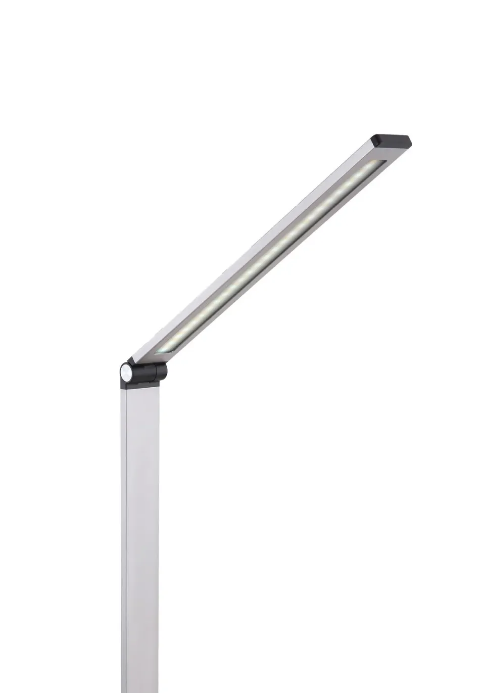 Platinet PDL888S stolní LED lampa 10W stmívatelná, bezdrátové nabíjení, USB port, stříbrná