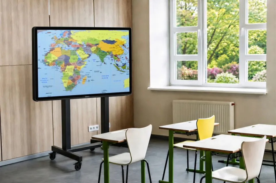 Vogel's TL 1500 pojízdný podlahový lift pro TV 43-98", 120kg, střed TV 1091-1741mm, VESA max 800x600