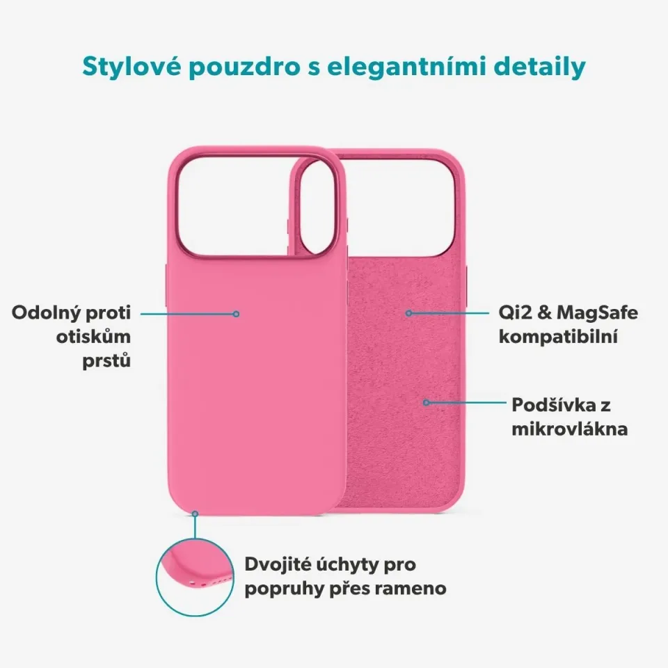 Epico Silicone Mag+ Case iPhone 17 Pro/18 Pro růžová