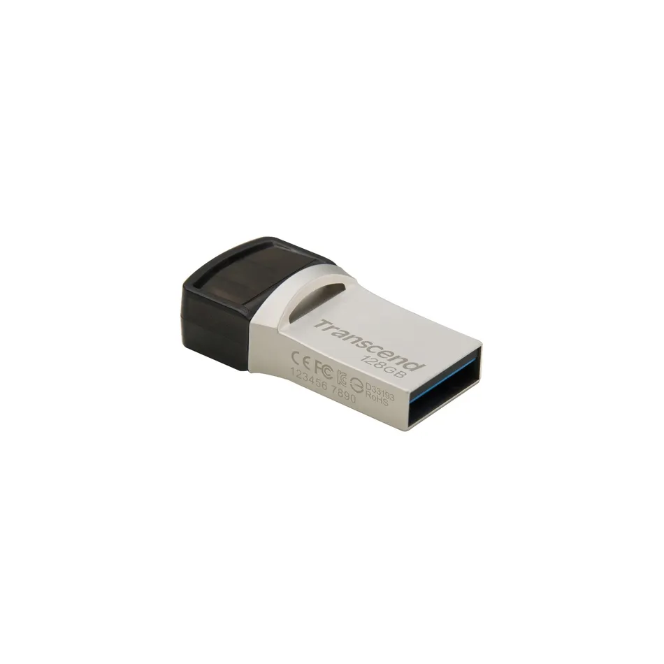 Transcend 128GB JetFlash 890, USB-C/USB 3.1 duální flash disk, malé rozměry, stř