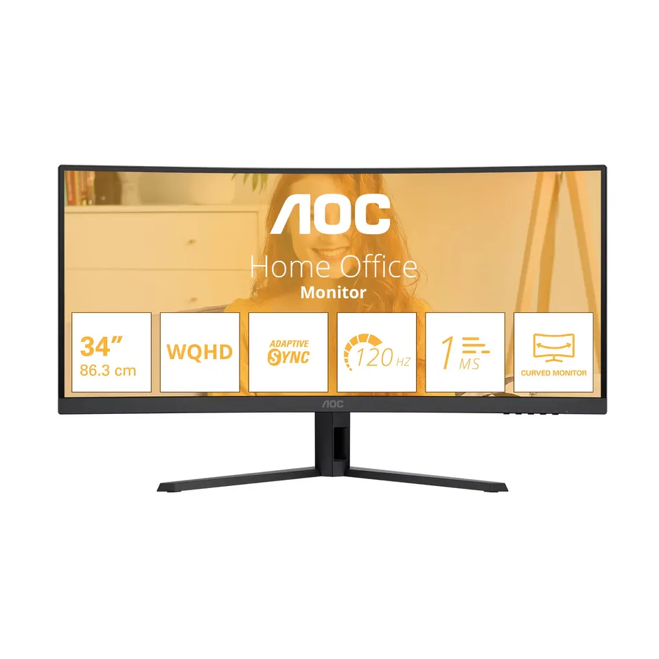 AOC/CU34B3E/34"/VA/wQHD/120Hz/1ms/Černá/3R