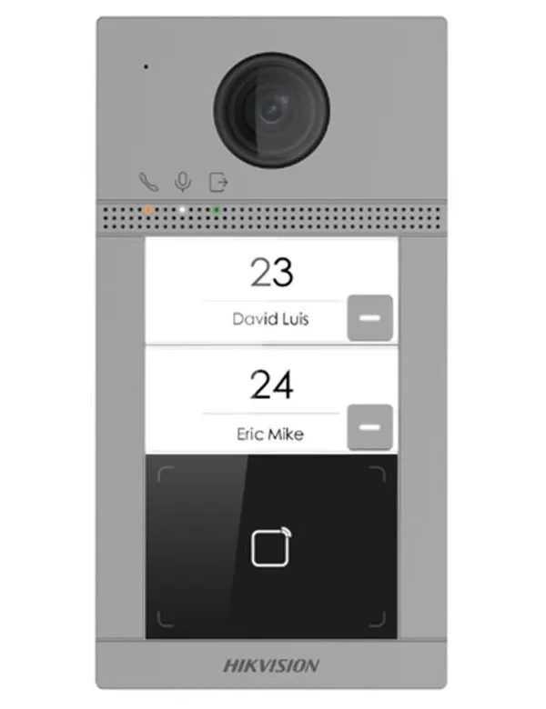 Hikvision DS-KV8213-WME1(C) - IP dveřní interkom, 2-tlačítkový, čtečka karet, 2MPx kamera, WiFi, povrchová montáž