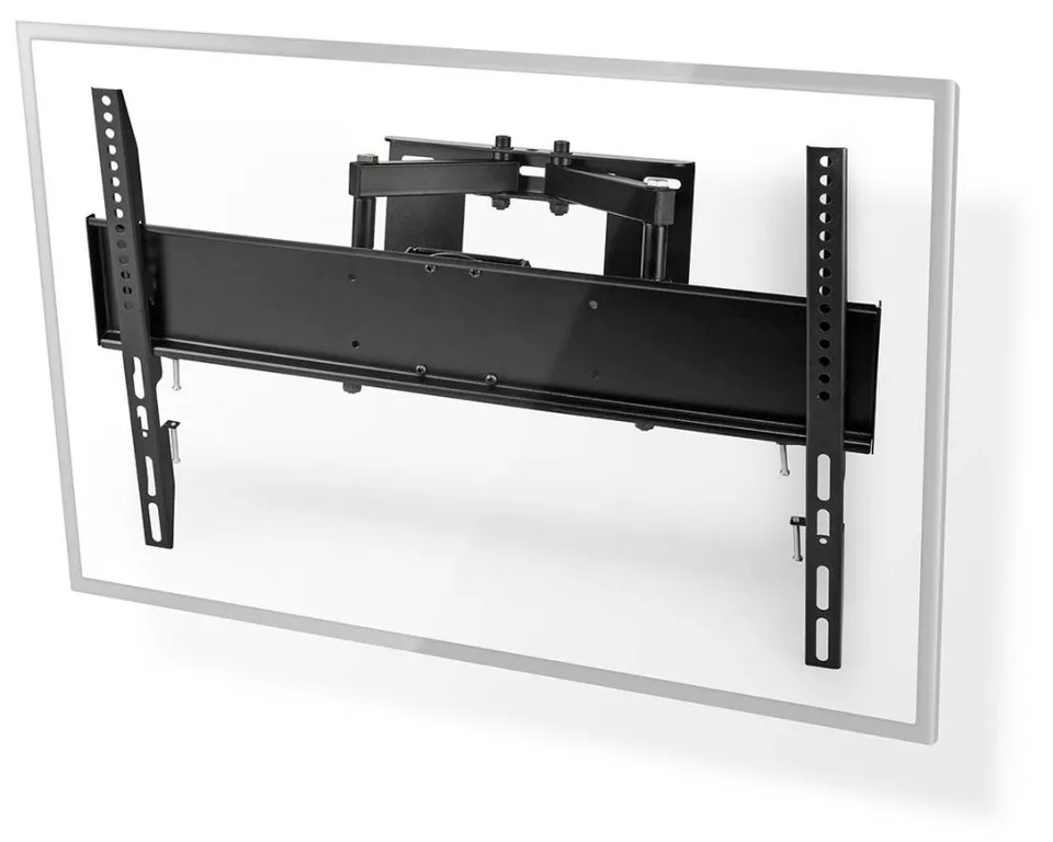 NEDIS nástěnný TV držák/ 37 - 80"/ nosnost 35 kg/ náklon 15°/ otočný 0 - 180°/ Full Motion/ ocel/ černý