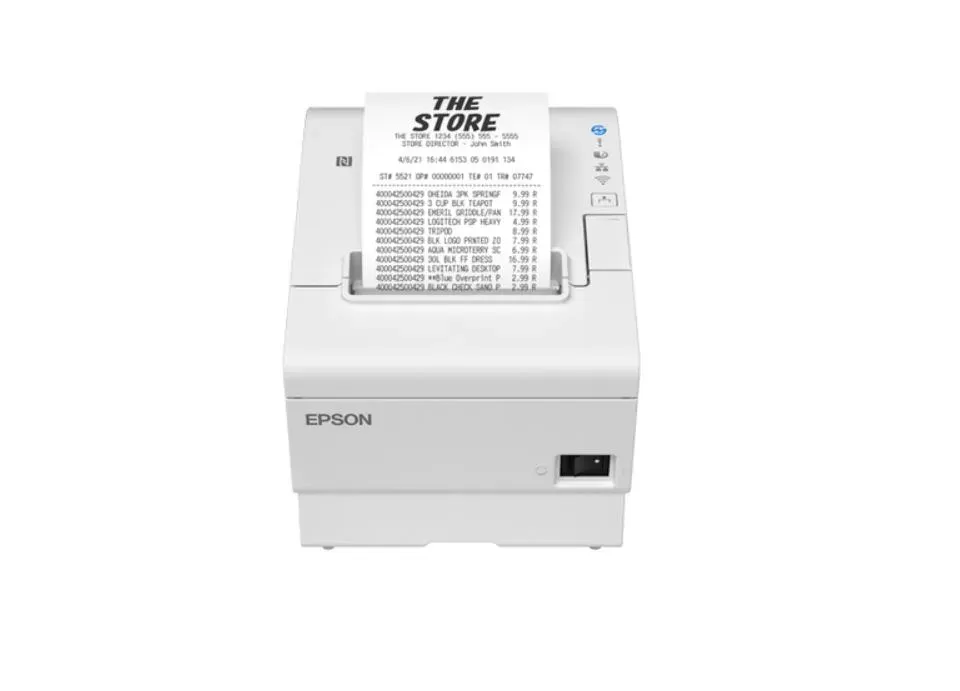 Epson TM-T88VII (111) – termální tiskárna účtenek 80 mm, 500 mm/s, USB, Ethernet, RS-232, zdroj, bílá