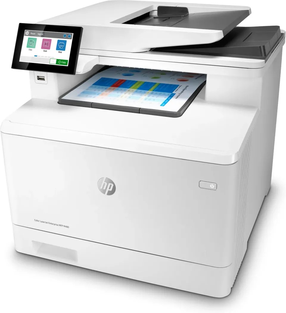HP Color LaserJet Enterprise MFP M480f – barevná laserová multifunkce A4 4 v 1 s faxem, 27 str./min, duplex, oboustranný sken, Gigabit Ethernet