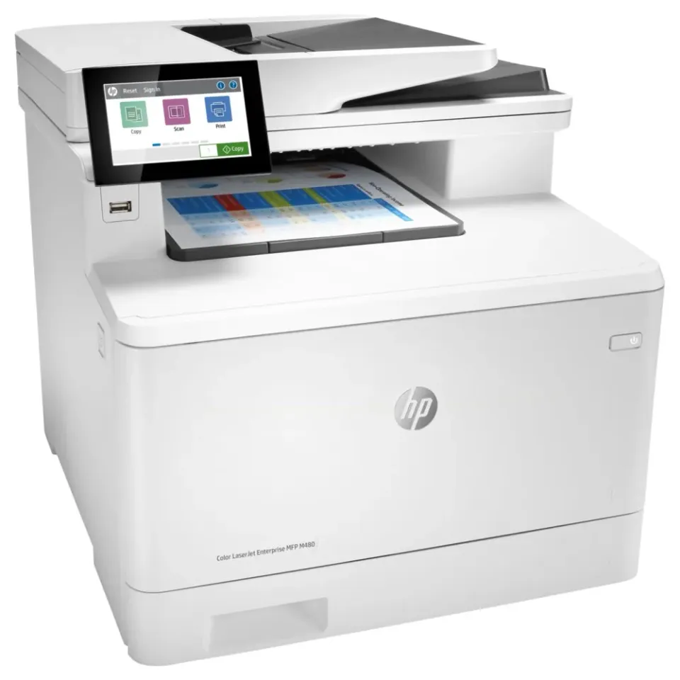 HP Color LaserJet Enterprise MFP M480f – barevná laserová multifunkce A4 4 v 1 s faxem, 27 str./min, duplex, oboustranný sken, Gigabit Ethernet