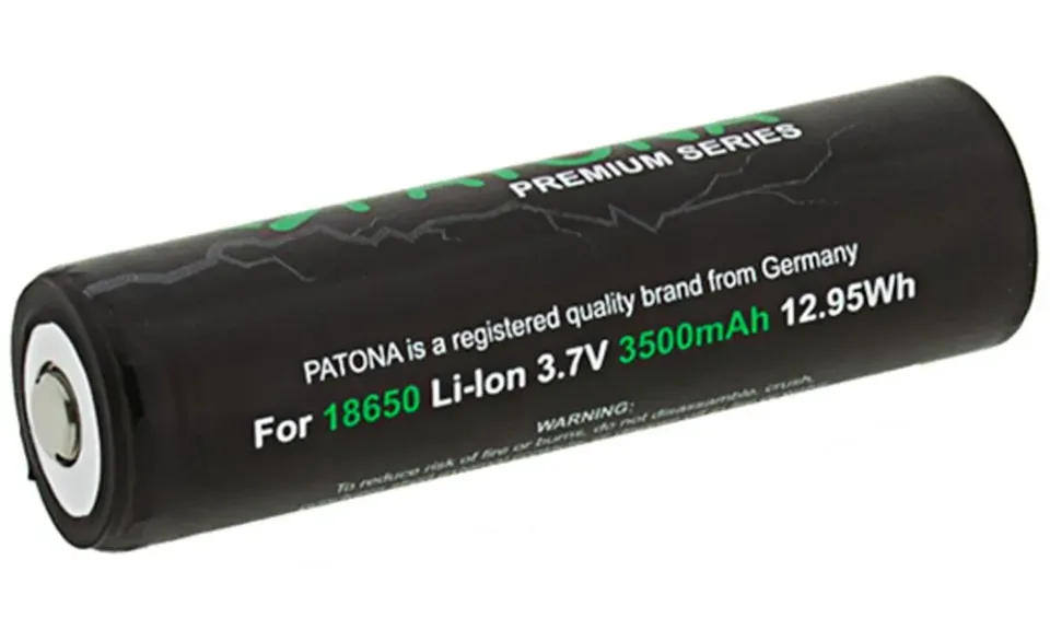 PATONA nabíjecí baterie 18650 Li-lon 3500mAh PREMIUM 3,7V vyvýšený plus pól