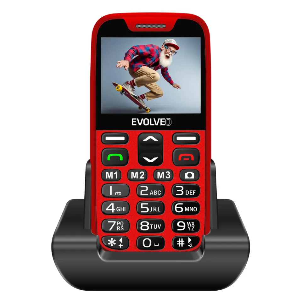 EVOLVEO EasyPhone XR, telefon pro seniory s nabíjecím stojánkem, 2,3" 320 x 240/