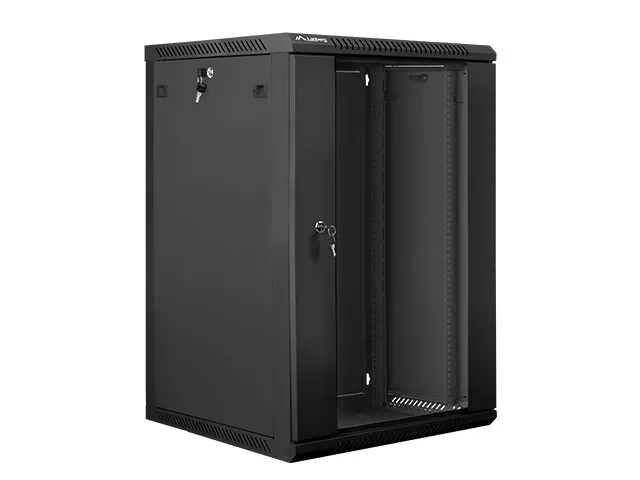 Nástěnný rack 19'' 18U 600X600mm černý flat pack