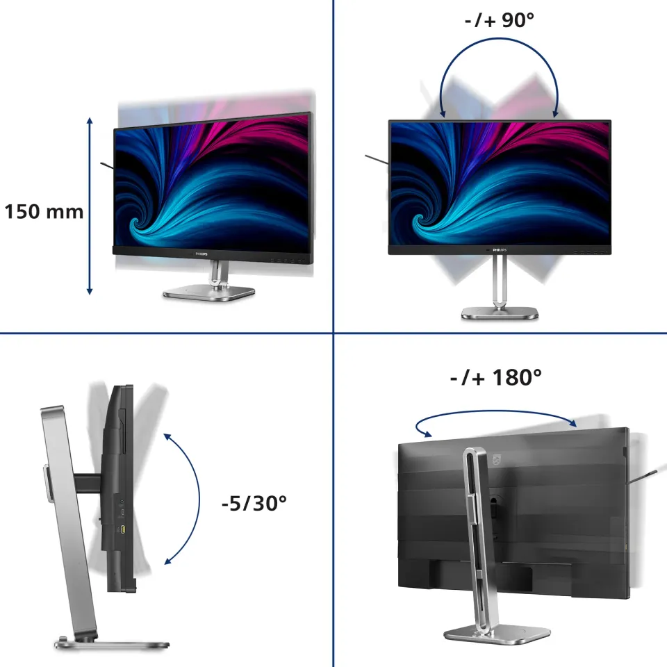 Philips LCD 27B2N4500 27" IPS/2560x1440@120Hz/4ms/350cd/2xHDMI/DP/4xUSB/Repro/Pi