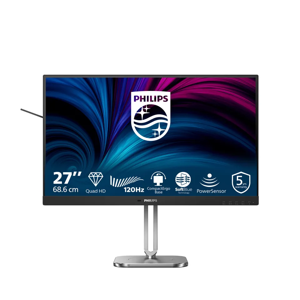 Philips LCD 27B2N4500 27" IPS/2560x1440@120Hz/4ms/350cd/2xHDMI/DP/4xUSB/Repro/Pi