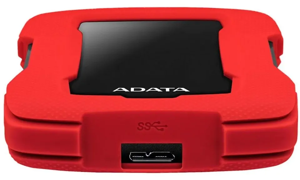 ADATA Externí HDD 1TB 2,5" USB 3.1 HD330, RED COLOR BOX, červený (gumový, nárazu odolný)