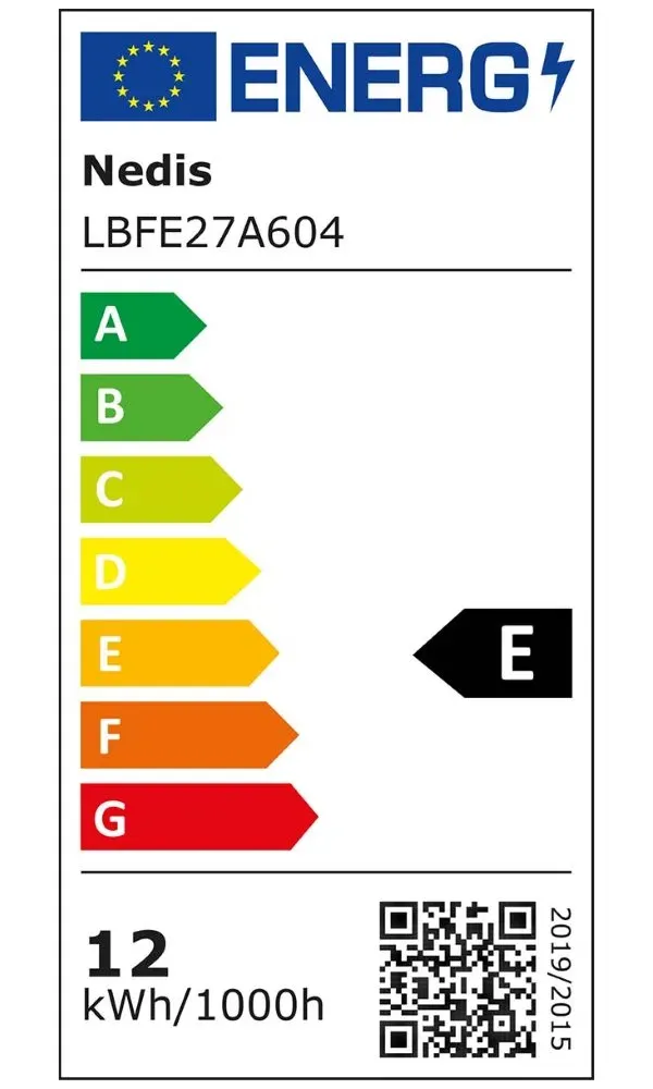 NEDIS LED žárovka E27/ A60/ 12 W/ 220 V/ 1521 lm/ 2700 K/ teplá bílá/ retro styl