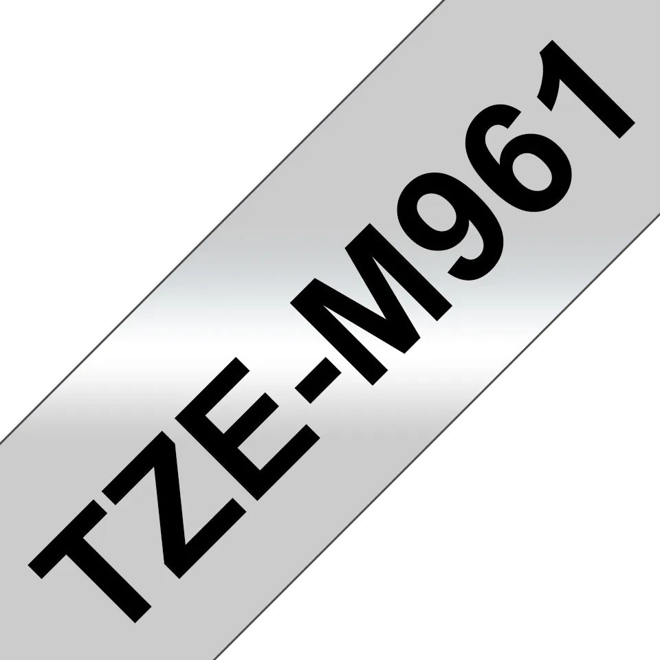 Brother TZe-M961, silber mattiert/schwarz (36mm, laminiert)