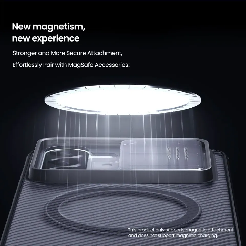 Nillkin CamShield PRO Magnetic Zadní Kryt pro Samsung Galaxy A57 Transparent Black