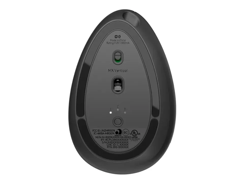 Logitech myš MX Vertical/bezdrátová/Bluetooth/Unifying/4000dpi