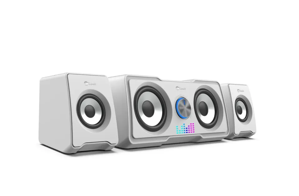 C-TECH reproduktory SPK-16, 2.2, 16W, RGB podsvícení, 3,5mm jack, USB napájení,