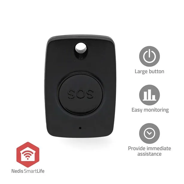 Nedis ZBPB10BK - Inteligentní Nouzové Tlačítko | Zigbee 3.0 | Typ baterie: CR245