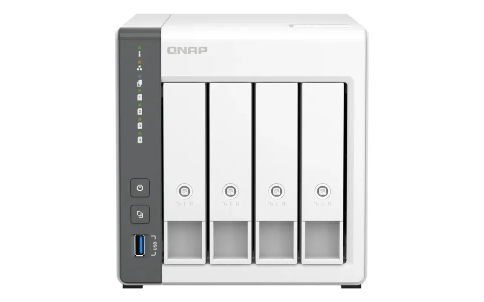 QNAP TS-433-4G TurboNAS server s RAID, fix 4GB DDR3, pro 4x3,5/2.5" SATA HDD/SSD (1xUSB3 +1xGLAN datové úložiště)