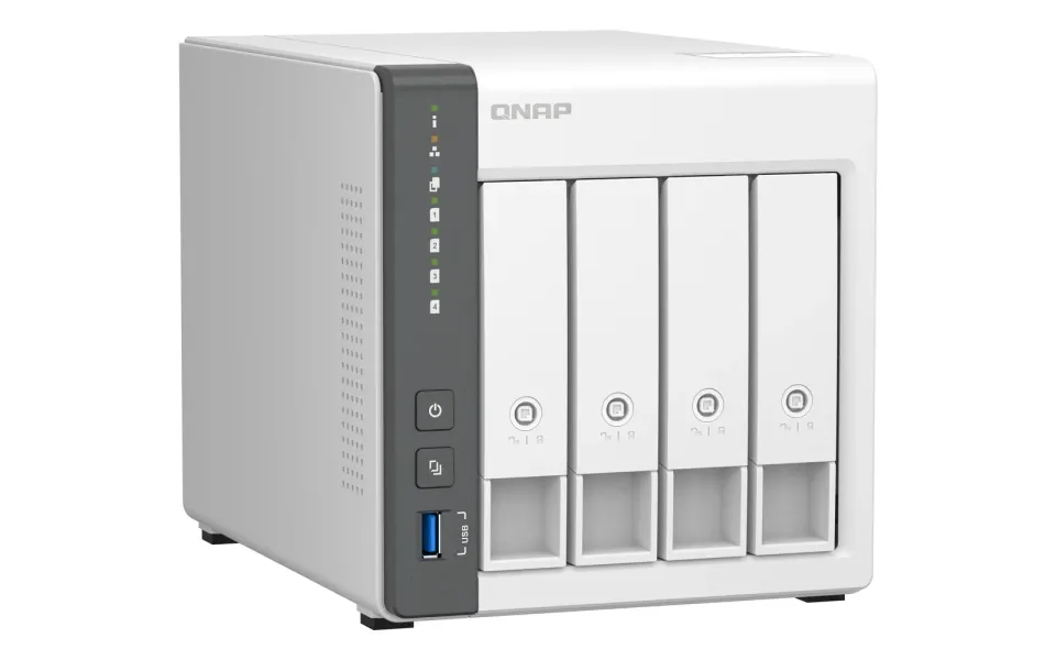 QNAP TS-433-4G TurboNAS server s RAID, fix 4GB DDR3, pro 4x3,5/2.5" SATA HDD/SSD (1xUSB3 +1xGLAN datové úložiště)