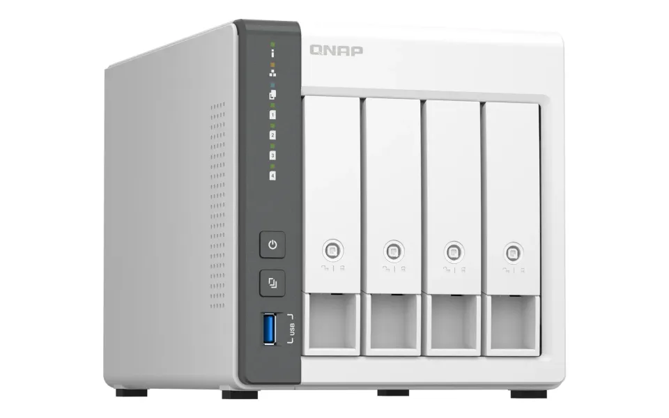 QNAP TS-433-4G TurboNAS server s RAID, fix 4GB DDR3, pro 4x3,5/2.5" SATA HDD/SSD (1xUSB3 +1xGLAN datové úložiště)