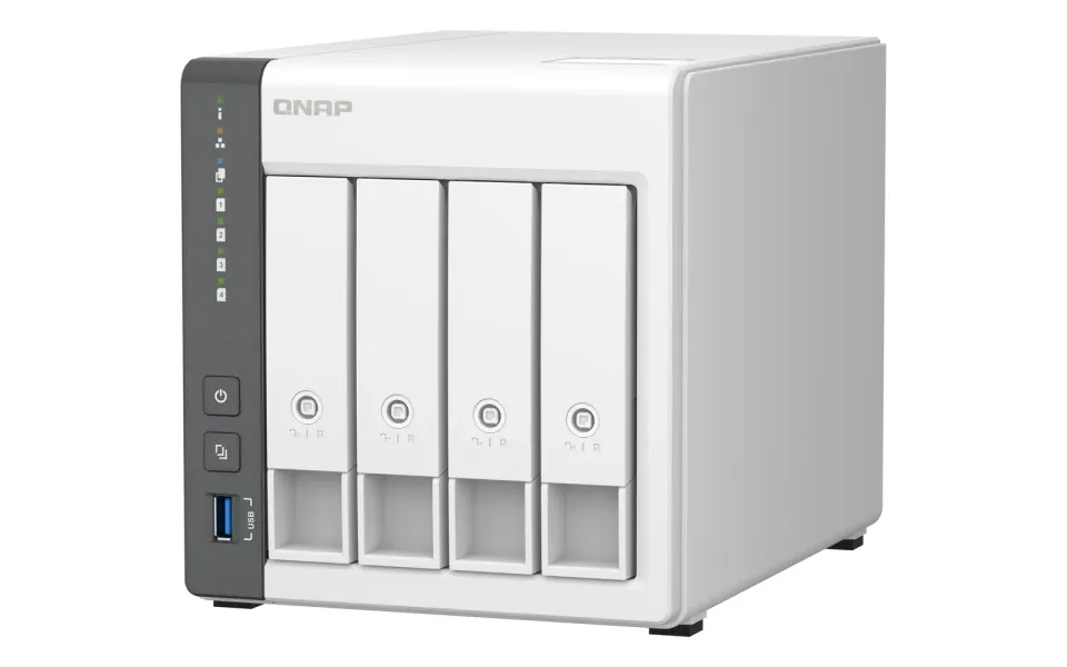 QNAP TS-433-4G TurboNAS server s RAID, fix 4GB DDR3, pro 4x3,5/2.5" SATA HDD/SSD (1xUSB3 +1xGLAN datové úložiště)