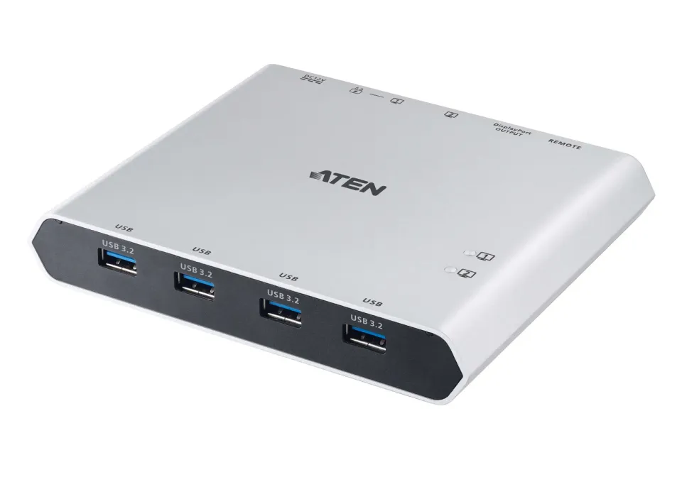 Aten US3311-AT-G 2-portový 4K DisplayPort USB-C Dokovací přepínač KVM s PD pass-