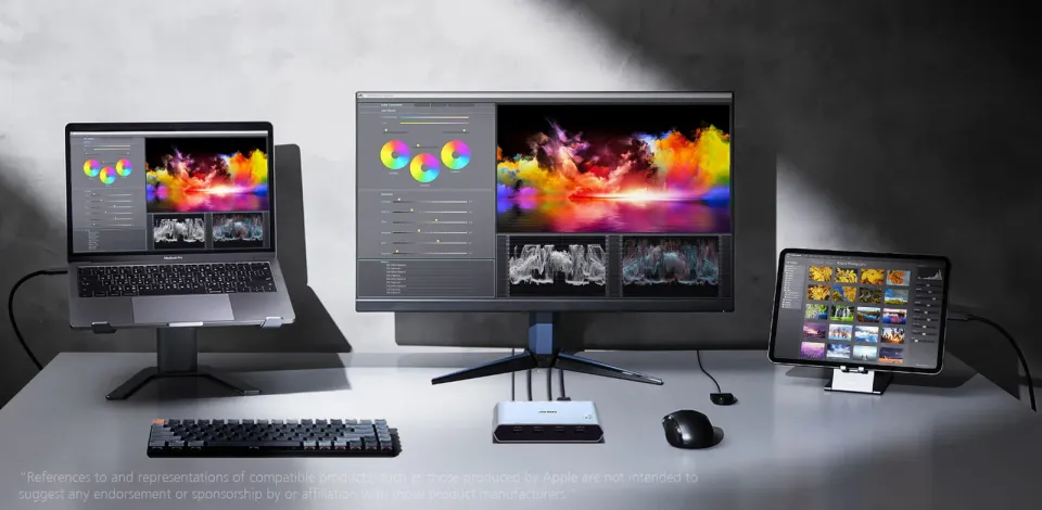Aten US3311-AT-G 2-portový 4K DisplayPort USB-C Dokovací přepínač KVM s PD pass-