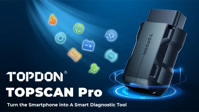 TOPDON diagnostické zařízení TopScan Pro/OBD 2 funkce/13 speciálních funkcí/Android/iOS/aplikace