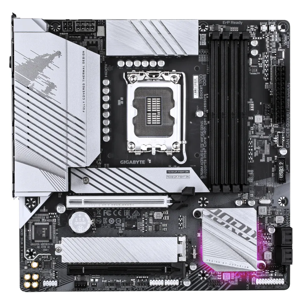 GIGABYTE MB Sc LGA1700 B760M AORUS ELITE WIFI6E GEN5, Intel B760, 4xDDR5, 1xDP, 1xHDMI, mATX