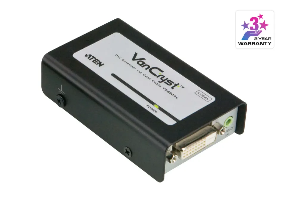 ATEN VE-600A DVI video extender na prodloužení DVI a audio signálu 60m přes 2 ka