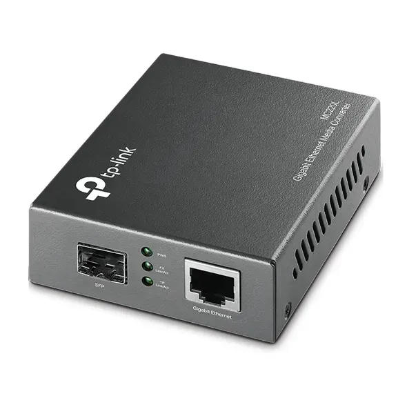 TP-LINK MC220L převodník, 1000TX/1000FX - Verze 2 (9V)