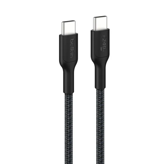 Belkin BOOST CHARGE PRO USB-C/USB-C kabel 240W, 1m, černý - odolný