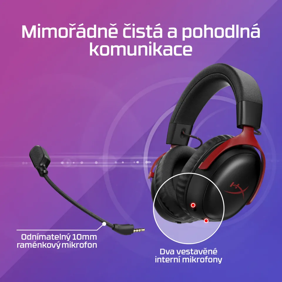 HyperX Cloud III S Wireless Black-Red Gaming Headset