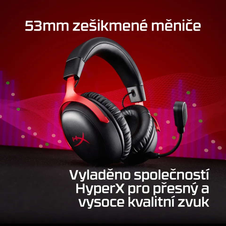 HyperX Cloud III S Wireless Black-Red Gaming Headset