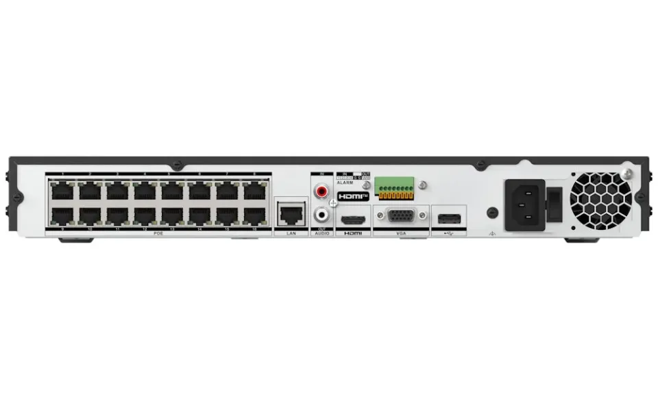 Hikvision DS-7616NXI-K2/16P(E) - 16x IP/ 12Mpix/ 160Mbps/ 2x HDD/ 1x LAN/ 16x PoE/ AcuSense, AcuSearch