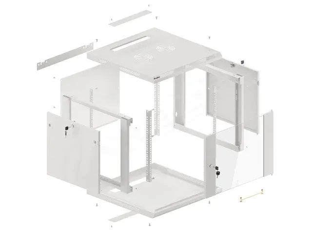 LANBERG RACKOVÁ SKŘÍŇ 19" PRO MONTÁŽ NA STĚNU 9U/600X600 (FLAT PACK) V2 ŠEDÁ