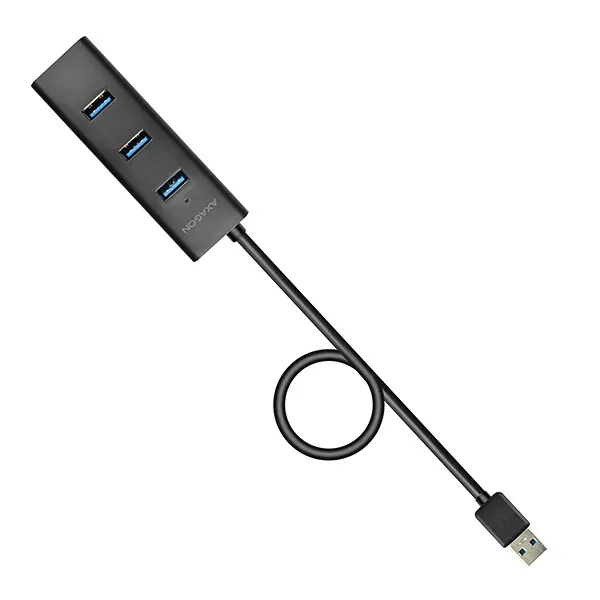 AXAGON HUE-S2BL, 4x USB3.0 CHARGING hub 1.2m kabel, micro USB nap. konektor