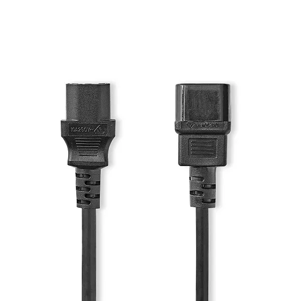 Nedis CEGL10500BK20 - Napájecí kabel | IEC-320-C14 Zásuvka – IEC-320-C13 Zásuvka
