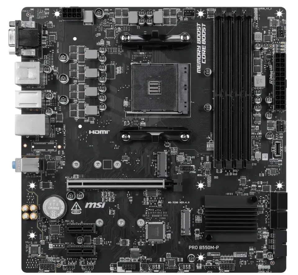 MSI MB Sc AM4 PRO B550M-P, AMD B550, 4xDDR4, 1xVGA, 1xHDMI, 1xDP, mATX