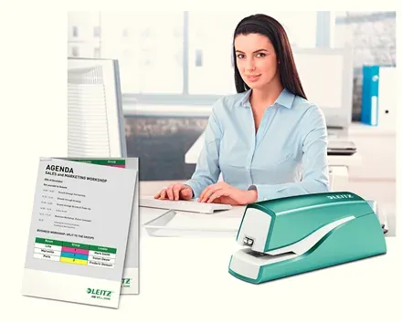 LEITZ Elektrická sešívačka NeXXt WOW 5566, ledově modrá
