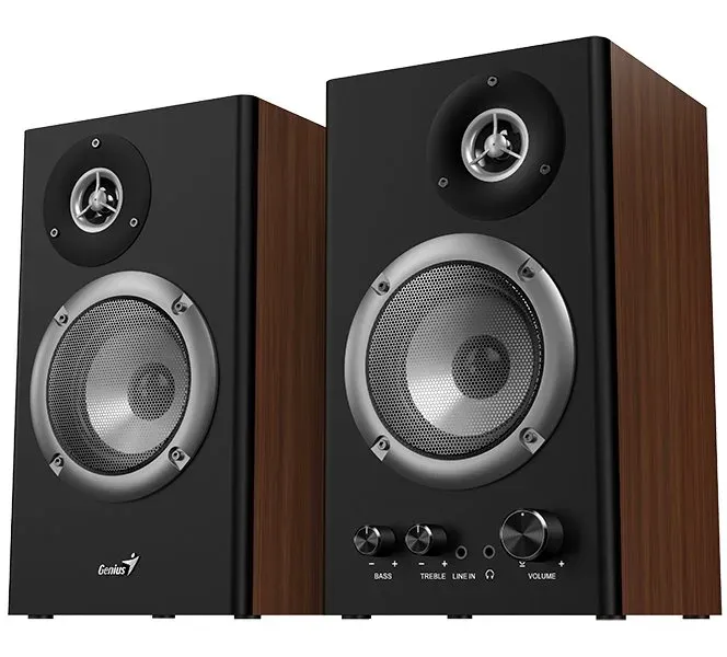 GENIUS repro SP-HF1200B 136W, 3,5mm jack, dřevěné, hnědo-černé